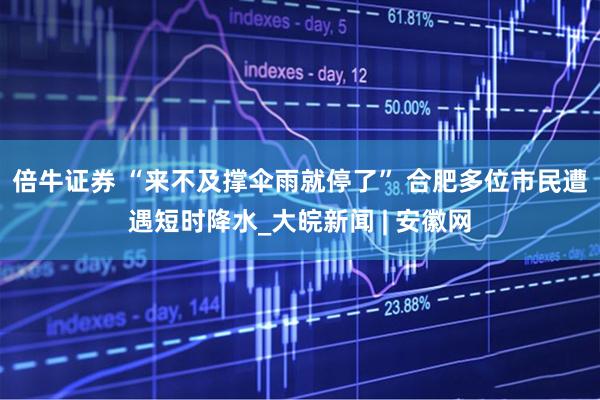 倍牛证券 “来不及撑伞雨就停了” 合肥多位市民遭遇短时降水_大皖新闻 | 安徽网