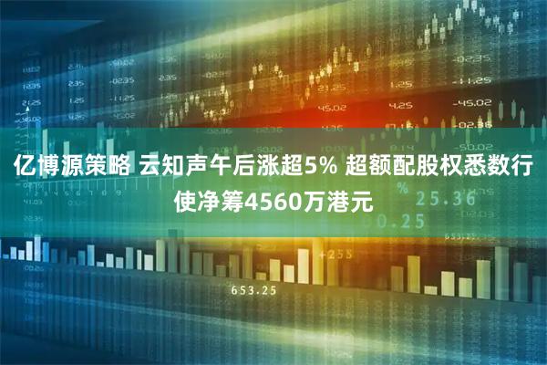 亿博源策略 云知声午后涨超5% 超额配股权悉数行使净筹4560万港元